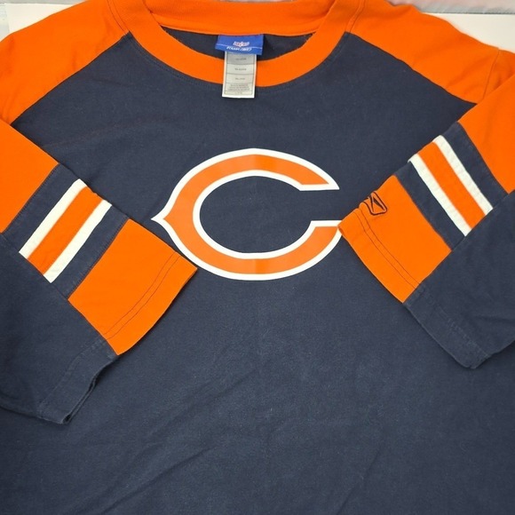 Reebok Other - Reebok Chicago Bears Shirt Mens Large Navy Orange Raglan NFL Football Tee